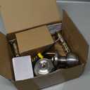 1 Set All Keyed Same Entry Door Knobs and Single Cylinder Deadbolt Combo Set for Entrance and Front Door, Keyed Alike Exterior Door Lock Set with Keys, Satin Nickel Deadbolt Lock and Door Knob Set