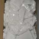 24 Set Mini White Christmas Stockings Set with Silver Sequin Snowflake 6 Inch Faux Fur Xmas Hanging Stocking Bulk Small Plush Xmas Stocking with Christmas Kraft Gift Tags