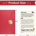 3 x Romantic Fathers Day Card Gifts to Husband, Funny Father's Day Card from Wife, 5.3x8 Folded with Envelope and Gold Sticker Happy Fathers Day Decorations