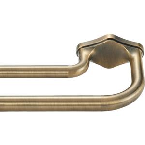 Anqiue Bronze Double Curtain Rods For Windows 72-144 Inch,Heavy Duty Double Curtain Rod with Aluminum Finial and Bracket,Adjustable Double Window Rods For Blackout Or Room Darkening Panel