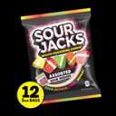 SOUR JACKS, Sour Gummy Candy, Assorted Fruits Candy, 12 Pack of 5oz Bags, Fat Free, Gluten Free