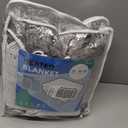 Electric Heated Blanket 72"x84" Full Size Flannel Fleece - 4 Heat Settings & 10H Auto Shut Off for Safe Overnight Use, Fast Heating, Machine Washable for Bed, Couch, Office - Light Grey (21-light Gray)