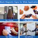 1 Roll Blank Car Magnets, 12" x 72" Custom Car Magnet Signs for Vehicle, Flexible Magnetic Bumper Sticker Sheet for Car to Advertise Business and Personalized Decal, Prevent Scratches Dents