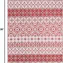 Christmas Area Rug 2x3 Red Snowflake Holiday Decorative Doormat Entryway Kitchen Washable Non Slip Soft Low Pile Small Carpet for Living Room Bedroom Entrance Dining Room Bathroom