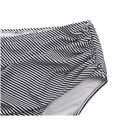 Women's Striped Bikini Strappy High Waist Bottom One Pieces Swimwear Bikini,  Black Large