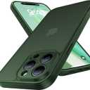 Shiiuou Shockproof for iPhone 15 Pro Max Case, [Camera Protection] [Military-Grade Drop Protection] Protective Anti-Yellow Slim Translucent Skin-Friendly for iPhone 15 Pro Max Phone Case, Forest Green