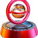 Kwaks Solar-Powered Rotating Car Aromatherapy Auto-Spinning Ornament with Refillable Scent Pad, Subtle Ocean Fragrance, Ideal Gift for Men Women Dad Husband for Dashboard (Red-1)