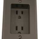 Leviton 15 Amp 1-Gang Recessed Duplex Receptacle, Residential Grade, with Screws Mounted to Housing, 689-E, Black