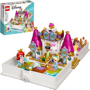 LEGO Disney Ariel, Belle, Cinderella and Tianas Storybook Adventures 43193 Building Toy for Kids; New 2021 (130 Pieces)