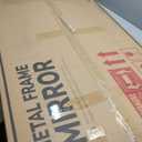 Keonjinn 55 x 30 Brushed Nickel Bathroom Vanity Mirror, Large Rounded Rectangle Bathroom Mirrors for over Sink, Metal Framed Silver Mirror for Wall, Shatterproof HD Tempered Glass(Horizontal/Vertical)