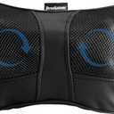 Brookstone - Shiatsu Neck & Back Massager with Heat, Deep Kneading Massage Pillow for Neck, Shoulders, Back & Legs, Portable Electric Massager for Home, Office & Car