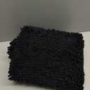 Smiry Luxury Chenille Bathroom Rugs 30x20, Extra Soft and Absorbent Shaggy Bath Mat, Machine Washable, Non-Slip Plush Carpet Runner for Tub, Shower, and Floor, Home Decor Accessories, Black