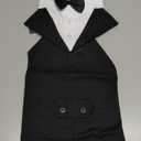 Dog Costume Large Dog Tuxedo Bandana Suit 2-Piece Removeable,Dogs Wedding Attire Outfit for Large and Medium Dogs,Golden Retriever, Labrador, Samo,Bulldogs