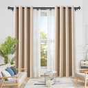 KAMANINA 1 Inch Double Curtain Rod 72 to 144 Inches (6-12 Feet) Telescoping Black Curtain Rods for Windows 69 to 140 Inches, Heavy Duty Drapery Rods with Square Finials