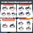 Dirt Bike Training Wheels for PW50, MX125 & CRF50 | Universal Fit 50cc 49cc Kids Dirt Bikes | Compatible with yamaha PW50/TTR50, razor MX125/MX350/MX400, honda CRF50 | Easy Install