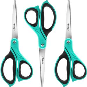 LIVINGO Scissors All Purpose Heavy Duty - 3 Pack 8.5 Blue Sharp Shears for Office Home and School Crafting Sewing Cutting Paper Fabric