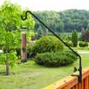 MIXXIDEA 2 Pack Heavy Duty Extensible Adjustable Deck Hooks for Hanging Bird Feeders, Plants, Suet Baskets, Wind Chimes, Lanterns