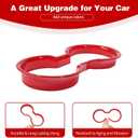 for Bronco Front Cup Holder Trim Cover Red for Ford Bronco 2021 2022 2023 2024 up Red Interior Accessories