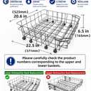 DD82-01384A Dishwasher Lower Rack for Samsung DW80R2031US, 20.6" × 22.5"