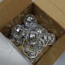 MTLEE 20 Pcs Disco Balls Decorations Assorted Size Party Decor Disco Ball Ornaments Mirror Mini Large Hanging with Rope for Wedding Festival Stage Prop (2.4 Inch, 2 Inch, 1.6 Inch, 1.2 Inch, Silver)