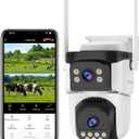 VSTARCAM 3MP+3MP Dual-Lens Outdoor Security Camera Wireless, 2K, 360 View, Color Night Vision, PIR Motion Detection, Spotlight Siren Alarm, 2-Way Talk, IP66 Weatherproof, Cloud/SD Storage