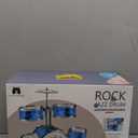 Toddlers Drum Set for Kids 1-3 3-5 with Stool Toys, Higher Bracket of Musical Drum Toys for Toddlers, Red Drumset for Girls Boys 2-4 4-6 Years