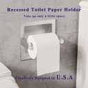 Brushed Nickel Recessed Toilet Paper Holder, Contemporary Hotel Style Pivoting in Wall Toilet Paper Holder - Recessed Toilet Tissue Holder, Regular Roll