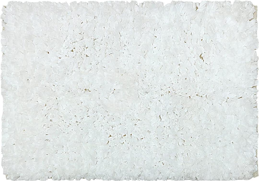 White Bathroom Rug 3'×2'