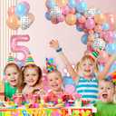 Pink Dog Paw Balloon Arch Garland Kit, Kids 5th Birthday Party Decorations, with Paw Print Balloons and multicolour Balloons for Girls Puppy Themed Birthday Baby Shower Party Decorations