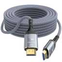 8K Fiber Optic HDMI Cable 100FT, 48Gbps Ultra High Speed Long HDMI 2.1 Cord Braided 8K@60Hz 4K@120Hz HDR10/HDCP2.2&2.3/eARC/3D Compatible for PS5, Xbox, HDTV, Laptop, Monitor
