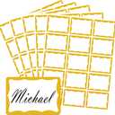 405 Pcs Gold Name Tag Stickers, 2"x 3" Adhesive Sticky Name Tags Sticker Name Badges Labels for School, Classroom, Reunion, Office, Home, Party