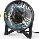 DR.PREPARE Quiet Desk Fan, 8 Inch Powerful Table Fan, Small Bedside Fan with 2 Speeds, Portable Personal Cooling Fan for Bedroom Sleeping Tabletop Office Home Kitchen Camping, Black