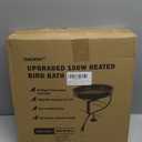 Daoeny Heated Bird Baths for Outdoors, Upgraded 100W Thermostatically Controlled Heated Bird Bath for Deck Railing, Heated Bird Bath for Outside Winter Garden Yard Patio Decor (Blue)