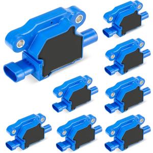 Blue Set of 8 Ignition Coil Pack Compatible with Cadillac Escalade ESV EXT, Chevy Avalanche Express Impala Silverado Suburban Tahoe, GMC Envoy Savana Sierra Yukon, Hummer H2 H3 Replace UF413 C1511 (8PCS)