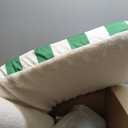 Elevated Cat Bed Pet Cushion Soft Raised Nests Kennel Pad with Removable Mattress for Outdoor Sofas Chairs Floors Indoor, Green and White