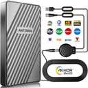 2200+ Miles Range TV Antenna, 2025 Upgraded Strongest Digital TV Antenna Outdoor with Amplifier Signal Booster, Support Smart TV and All Older TV's,for Local Channels-Support 1080p 4K 8K