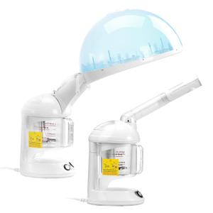 VEVOR Hair Steamer, 2 in 1 UV Hair & Facial Steamer with Detachable Bonnet Hood, Nano Ionic Face Steamer with 360 Rotatable Sprayer for Deep Conditioning, Perfect for Salon Spa Home Beauty