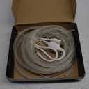 50ft/15m Plug in LED Rope Lights, 540 Warm White LEDs, 110V, Waterproof, Connectable,Power Socket Connector Fuse Holder, Indoor/Outdoor Use, Ideal for Backyards, Decorative Lighting