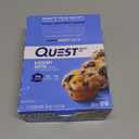 Quest Nutrition Blueberry Muffin Protein Bars, 20g Protein, 2g Sugar, 5g Net Carb, High Fiber, Gluten Free, Keto Friendly, 12 Count, BBD: 02.04.2026