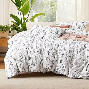 Bedsure Twin/Twin XL Comforter Set - Sage Green Bed Set, 2 Pieces Cute Floral Bedding, 1 Soft Reversible Botanical Flowers Comforter and 1 Pillow Sham