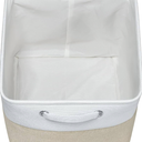 Large Cube Storage Bins, 13 x 13 x 13 inch Foldable Fabric Storage Cubes with Hnadles, Large Closet Organizer Basket for Shelves, Clothes, Home, Beige