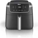 Ninja Air Fryer Pro 5-in-1, 5 QT Capacity, Air Fry, Bake, Roast, Reheat, and Dehydrate, Air Crisp Technology, Nonstick Basket & Crisper Plate, Grey, AF142 (Black)