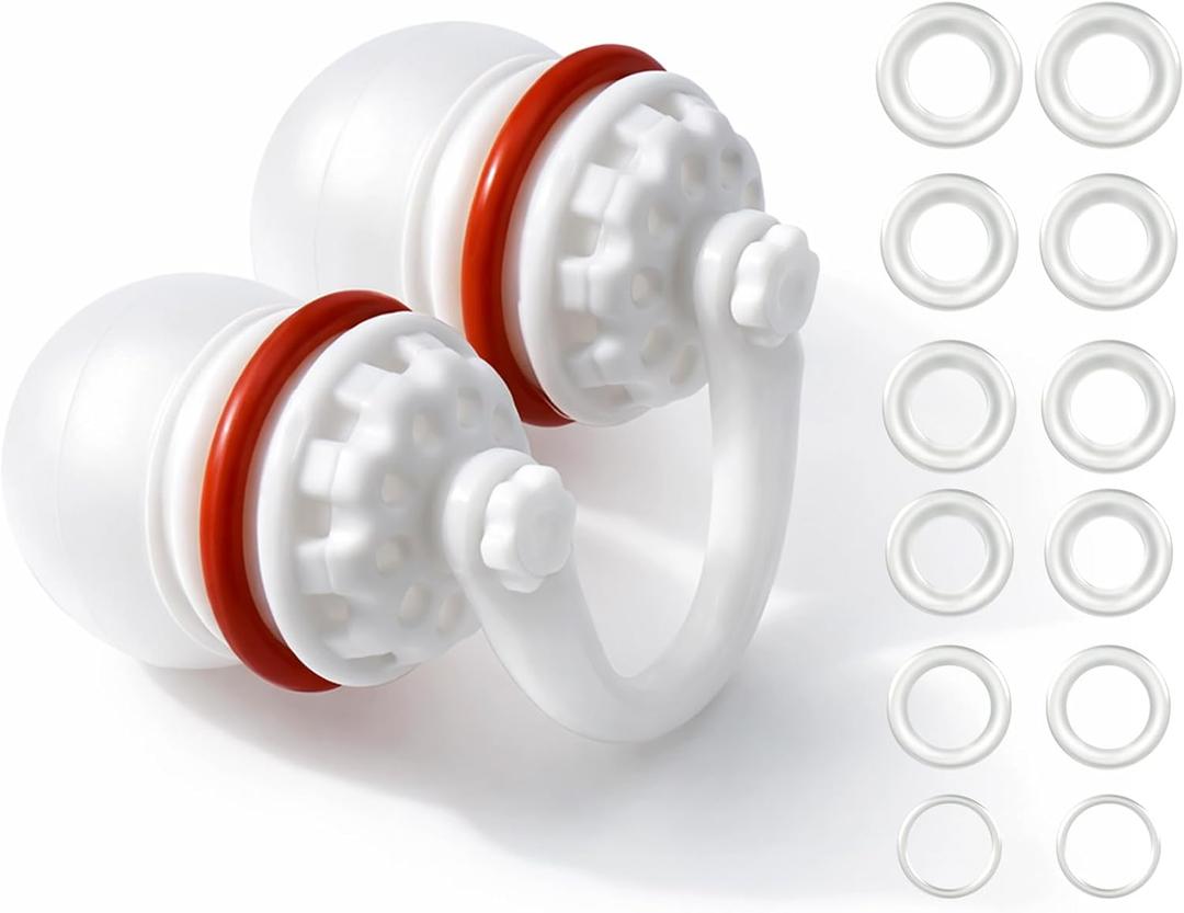 Swimming Nose Plug for Adults, One-Way Exhale Valve, Helps Keep Water Out, Multiple Silicone Sizes for a Better Fit, with Anti-Loss Cord and Storage Case