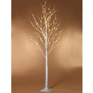 Twinkle Star Lighted Birch Tree 6 Feet 96 LED for Home Wedding Festival Party Christmas Decoration (5ft 5in, Floral)