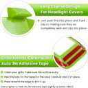 Front Grille Mesh Inserts & Headlight Cover for Jeep Wrangler JL JLU Sport & Sport S Only 2018-2023 Exterior Accessories Clip-in Grille Guard Cover Headlight Bezels Trim Ring (Green 9PCS)