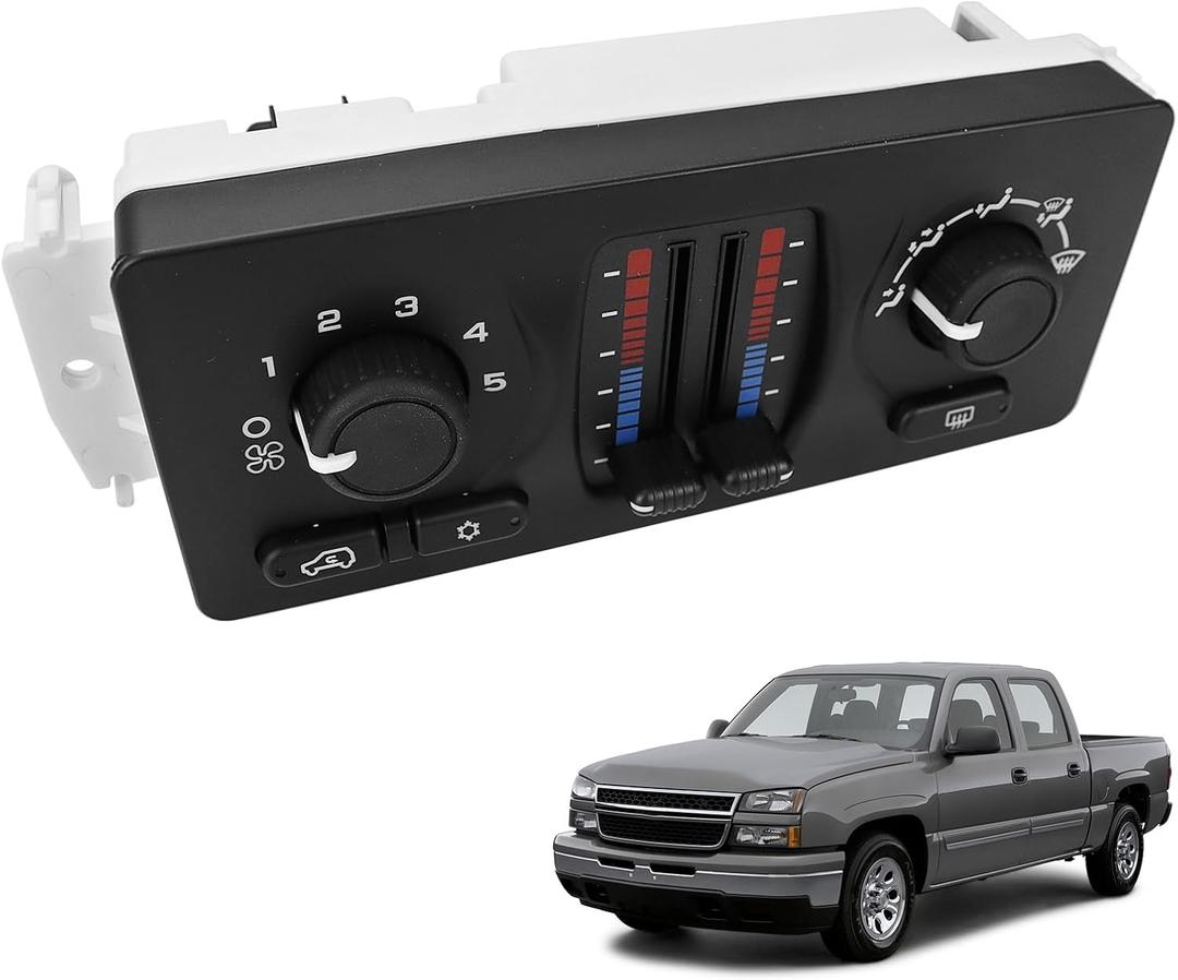 599-210XD Climate Control Module Panel - Compatible with 2003-2007 Chevy Silverado GMC Sierra 1500 2500 3500 Tahoe Suburban Avalanche Trailblazer Yukon XL Envoy Cadillac Escalade Replaces 10370033
