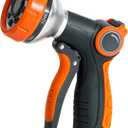 Water Hose Nozzle Heavy Duty with 8 Spray Patterns, Water Hose Sprayer Nozzle with Water Flow Thumb Control, Labor-saving Buckle & Front Trigger, for Watering Plants, Washing Cars & Pets