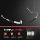 A-Premium Power Steering Pressure Hose Line Assembly Compatible with Nissan Maxima 2009-2014, Altima 2008-2012, 3.5L, with Washer, O-ring & Aluminum Foil Sheath, Pump to Rack