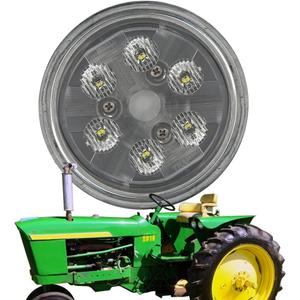 Round 18W Agriculture LED Work Light,Par 36 LED Light Replace 4410, 4411 Sealed Beam, Tractor LED Compatible with Allis Chalmers Ford International John Deere Case Tractor Flood 12V
