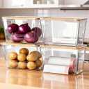 4 Pack Garbage Bag Dispenser, Under Sink for Kitchen, Cabinet, Laundry Room, Pantry Organizer and Storage, Perfect for Storing Potatoes, Onions, Fruits (Clear, 4 Pack)
